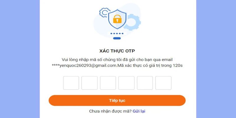 Xác thực otp khi đăng ki new88